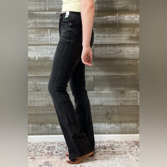 judy blue high waist tummy control top bootcut black wash jeans JB88787REG long - Picture 5 of 8